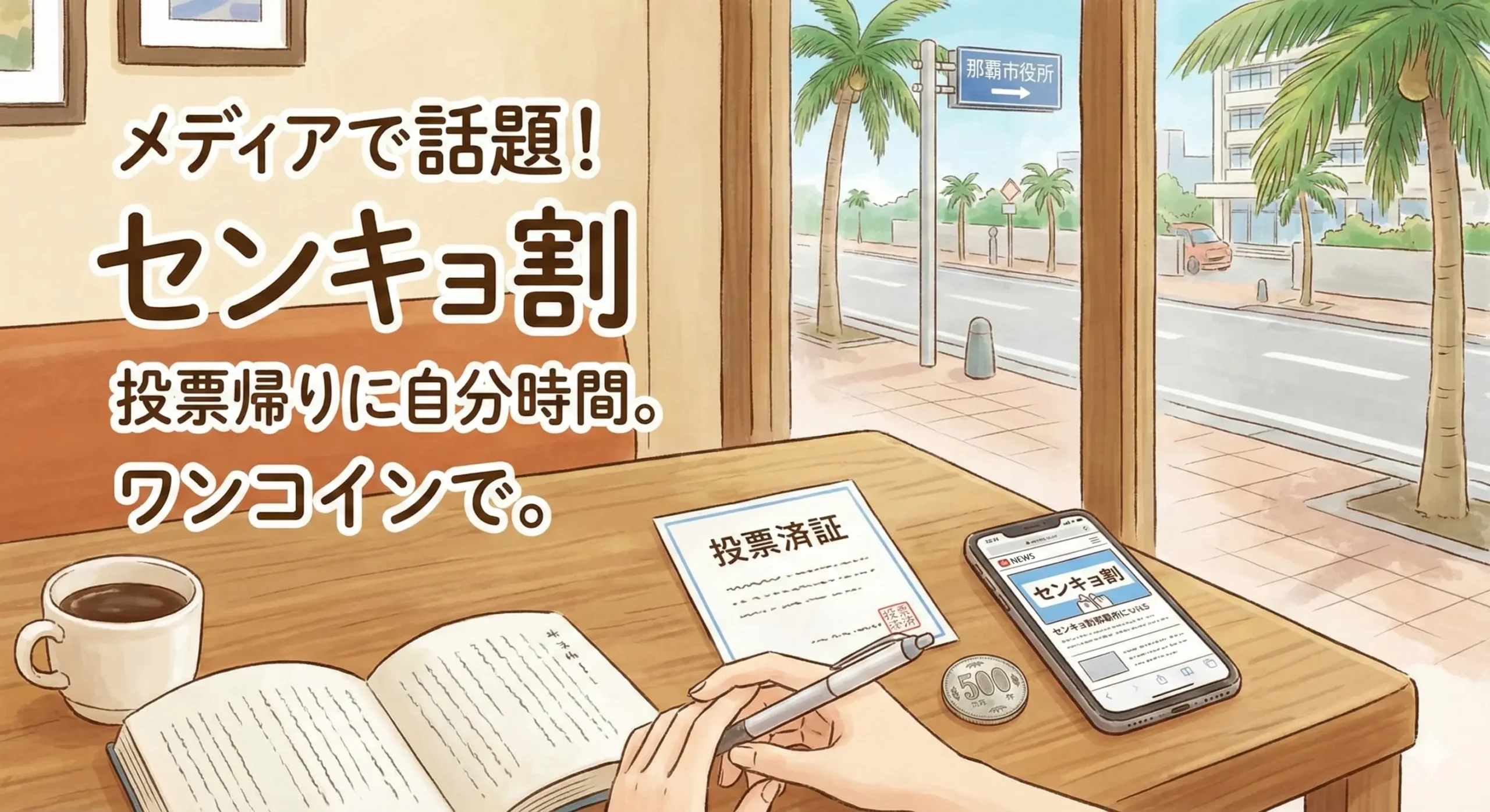 メディアで話題のセンキョ割（選挙割）！】那覇市役所から徒歩7分